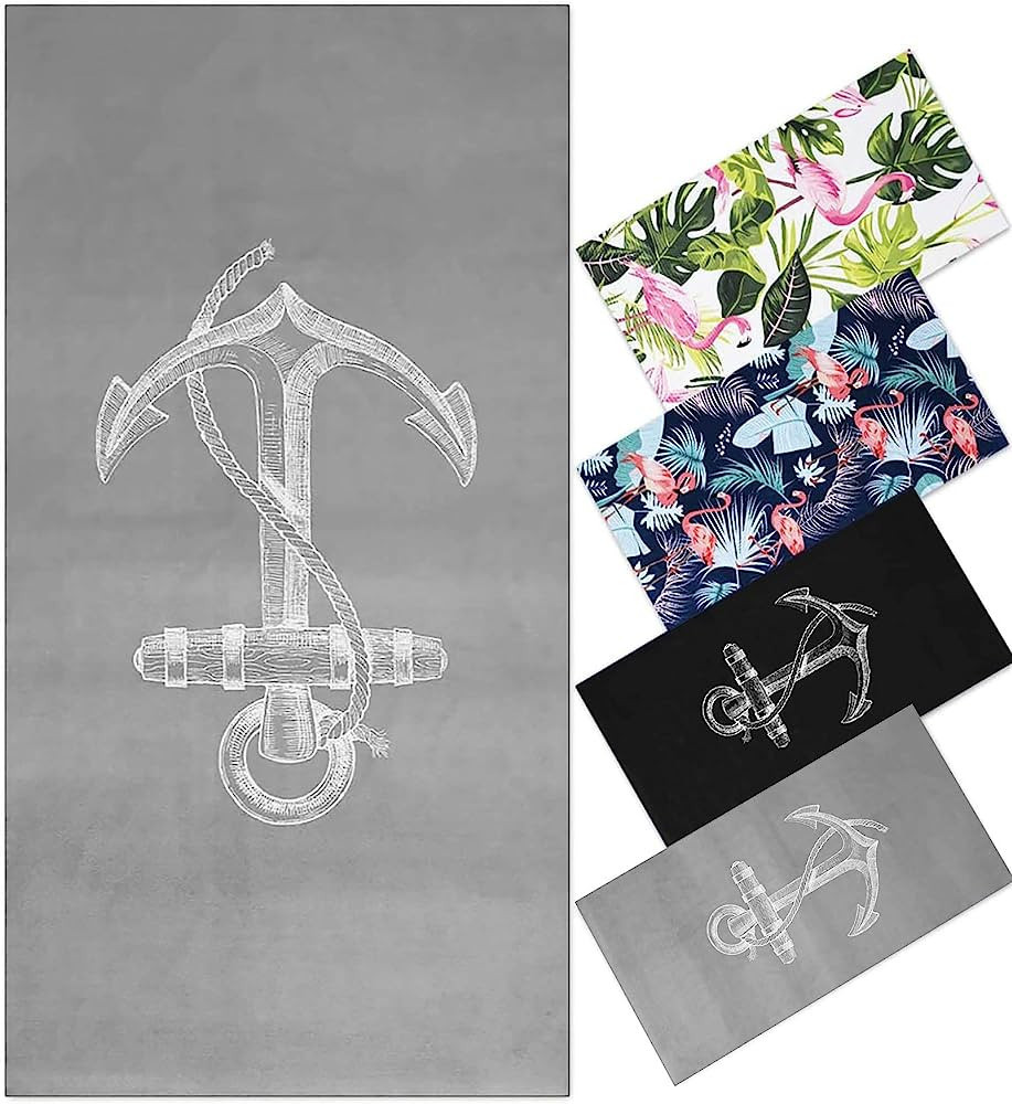 Oversized Beach Towels Clearance Towel, 72x36 in Soft Extra Large Big XL Anchor Grey Pool Swim Ca... | Amazon (US)