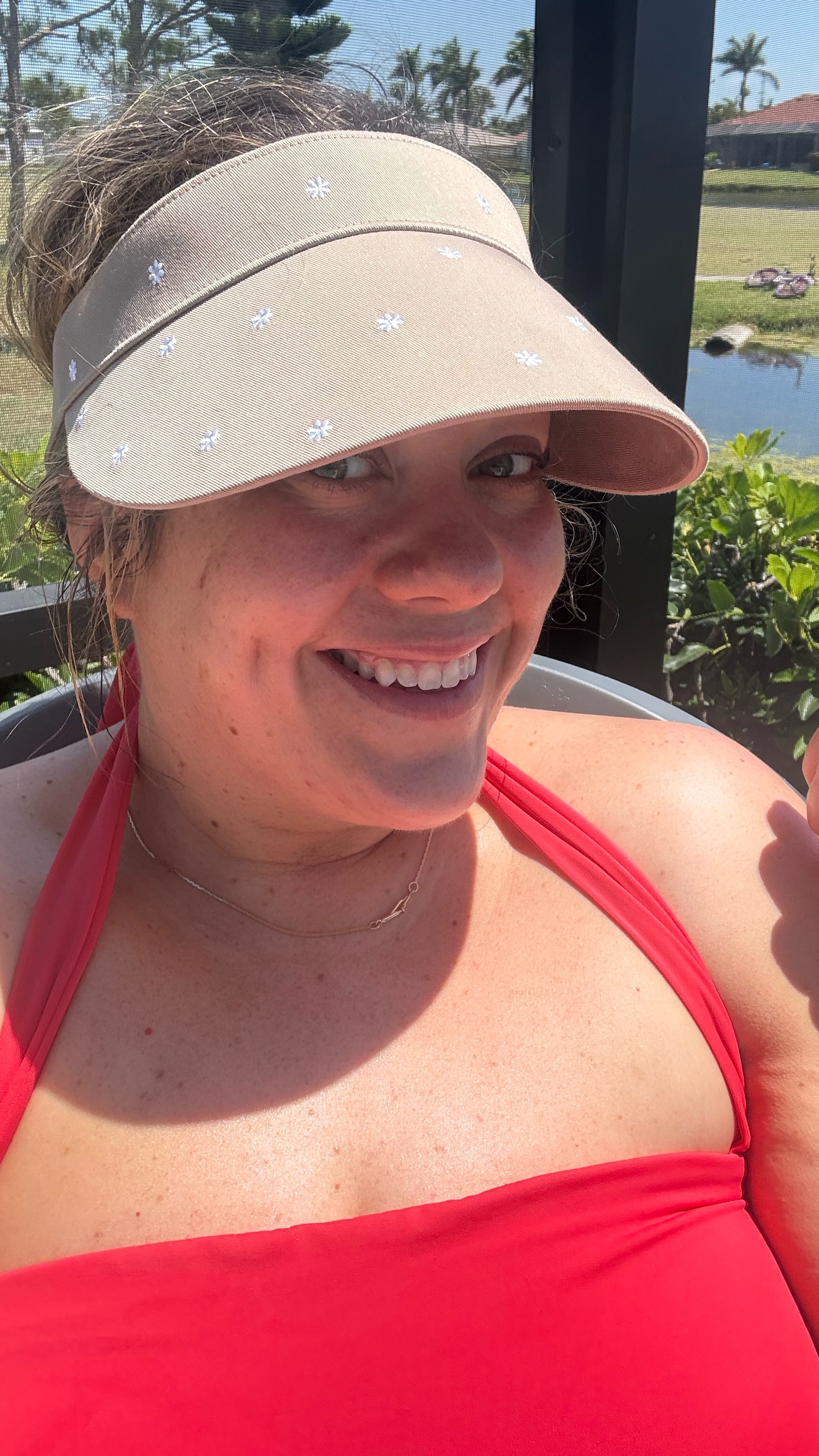 Love these visors - they have extra shade and a removable sweatband that you can throw in the wash!!! 

They have this technology on a hat and a few other visors so I linked those too! 

