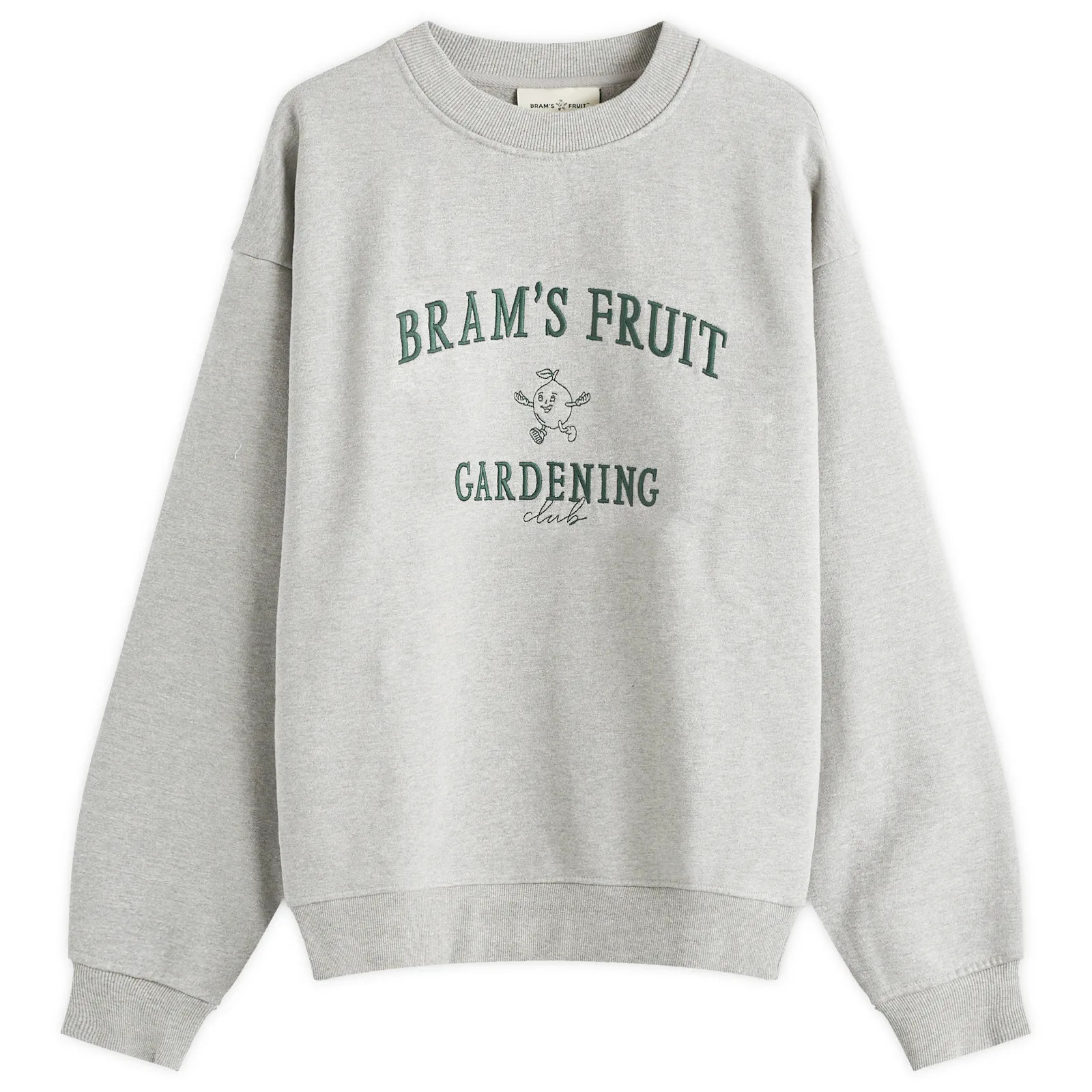 Bram's Fruit Men's Gardening Club Crew Sweatshirt in Grey, Size Small | END. Clothing | END. Clothing