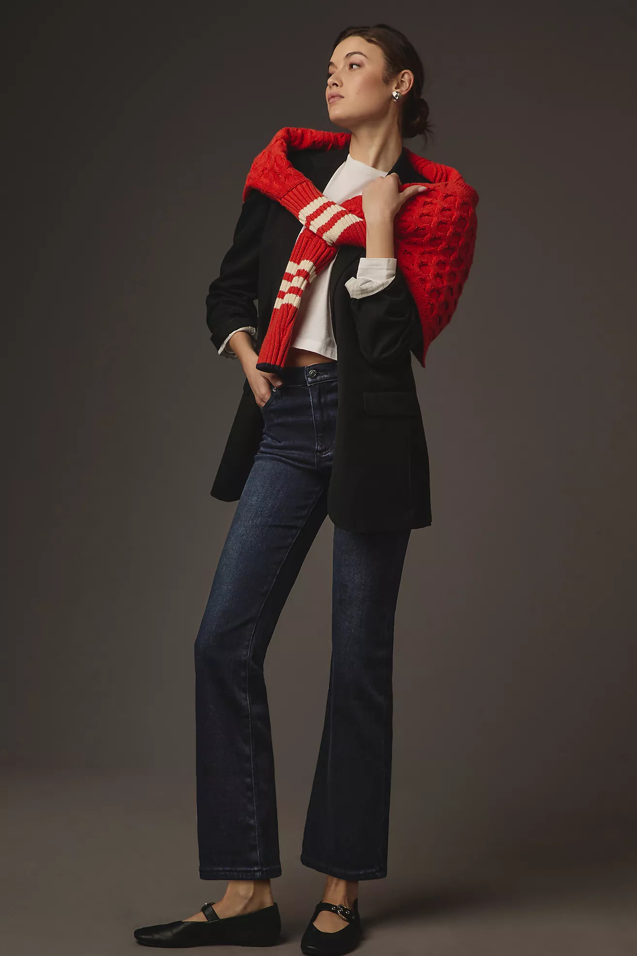 Pistola Lennon High-Rise Crop Flare Jeans | Anthropologie (US)