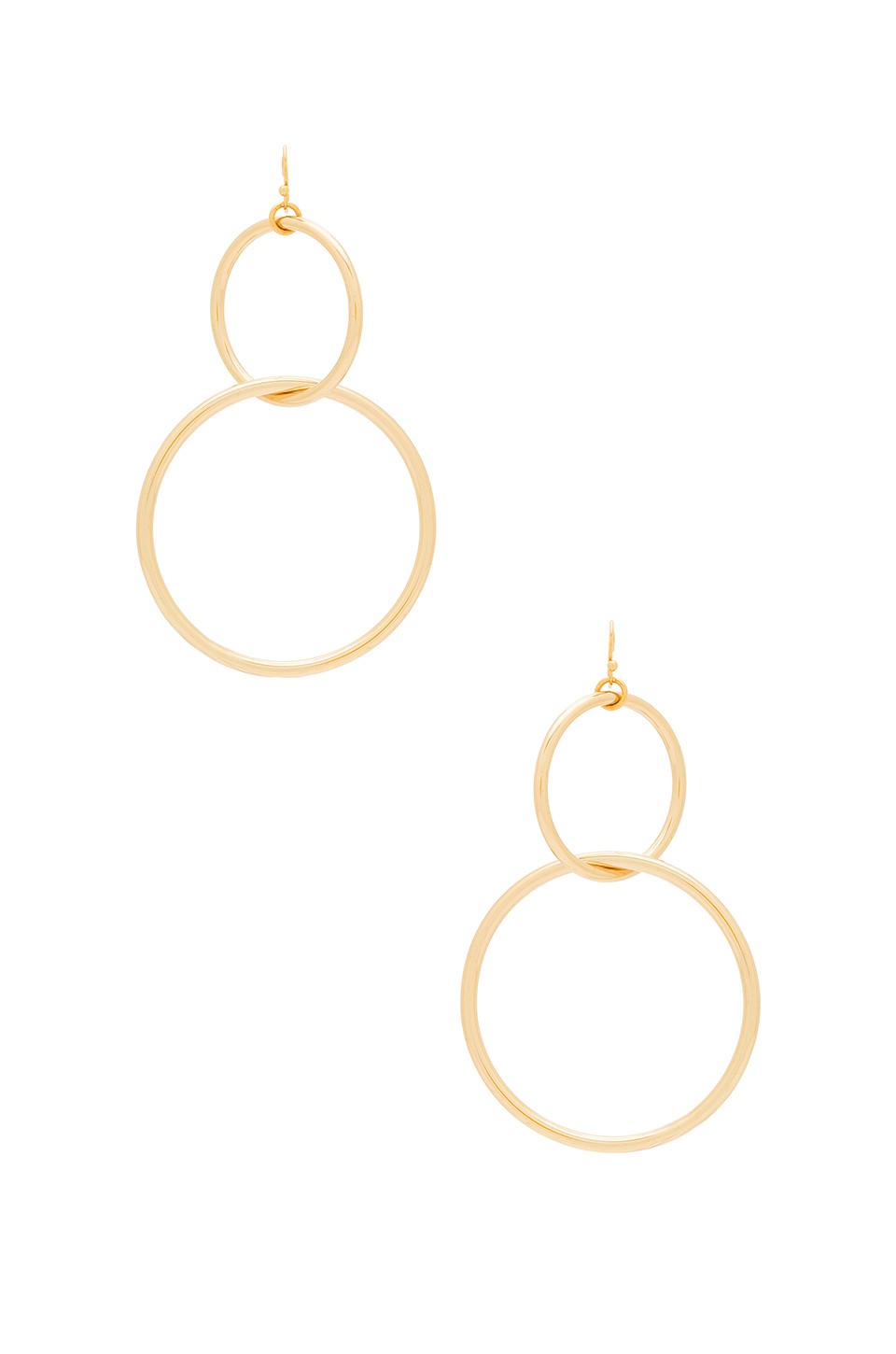 Vanessa Mooney The Interlocking Hoop Earrings in Gold from Revolve.com | Revolve Clothing (Global)
