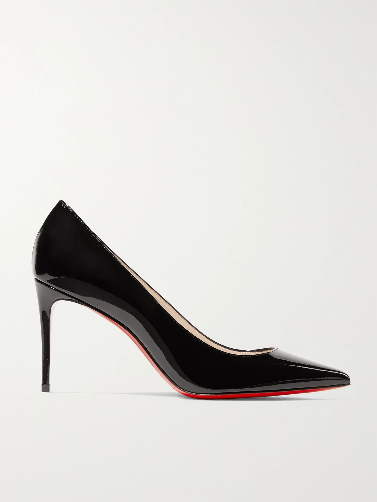 Christian Louboutin - Kate 85 Patent-leather Pumps - Black | NET-A-PORTER (US)