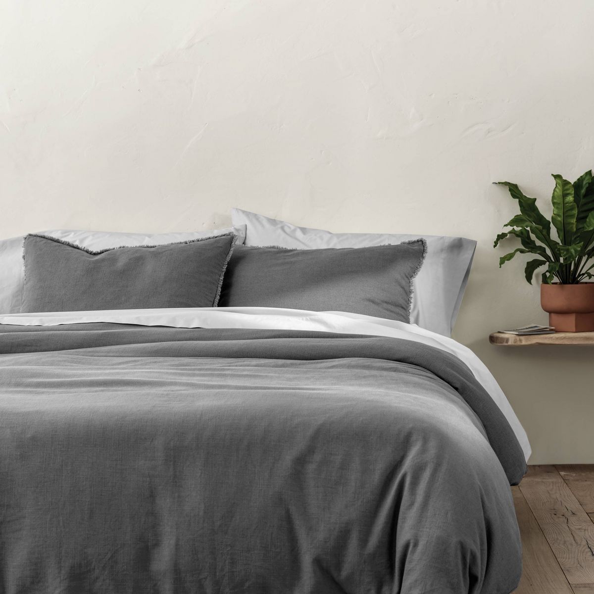 Heavyweight Linen Blend Duvet Cover & Pillow Sham Set - Casaluna™ | Target