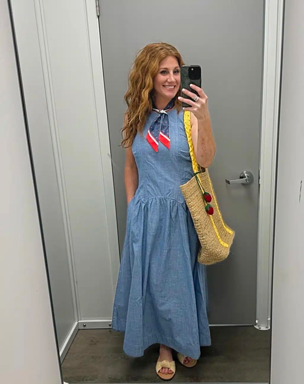 Another outfit idea from Walmart! Chambray dress is a size XS. So many great ways to style this even into Fall.

#LTKootd #LTKOver40 #LTKPetite
