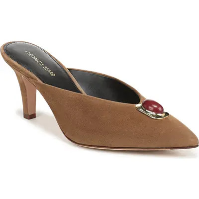 Veronica Beard Cabochon Leather Pointed Toe Mule in Black at Nordstrom, Size 7.5 | Nordstrom