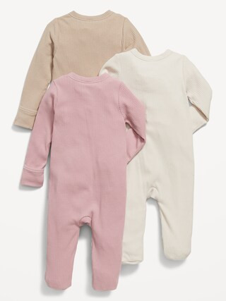 2-Way-Zip Sleep &amp; Play Footed One-Piece 3-Pack for Baby | Old Navy (US)