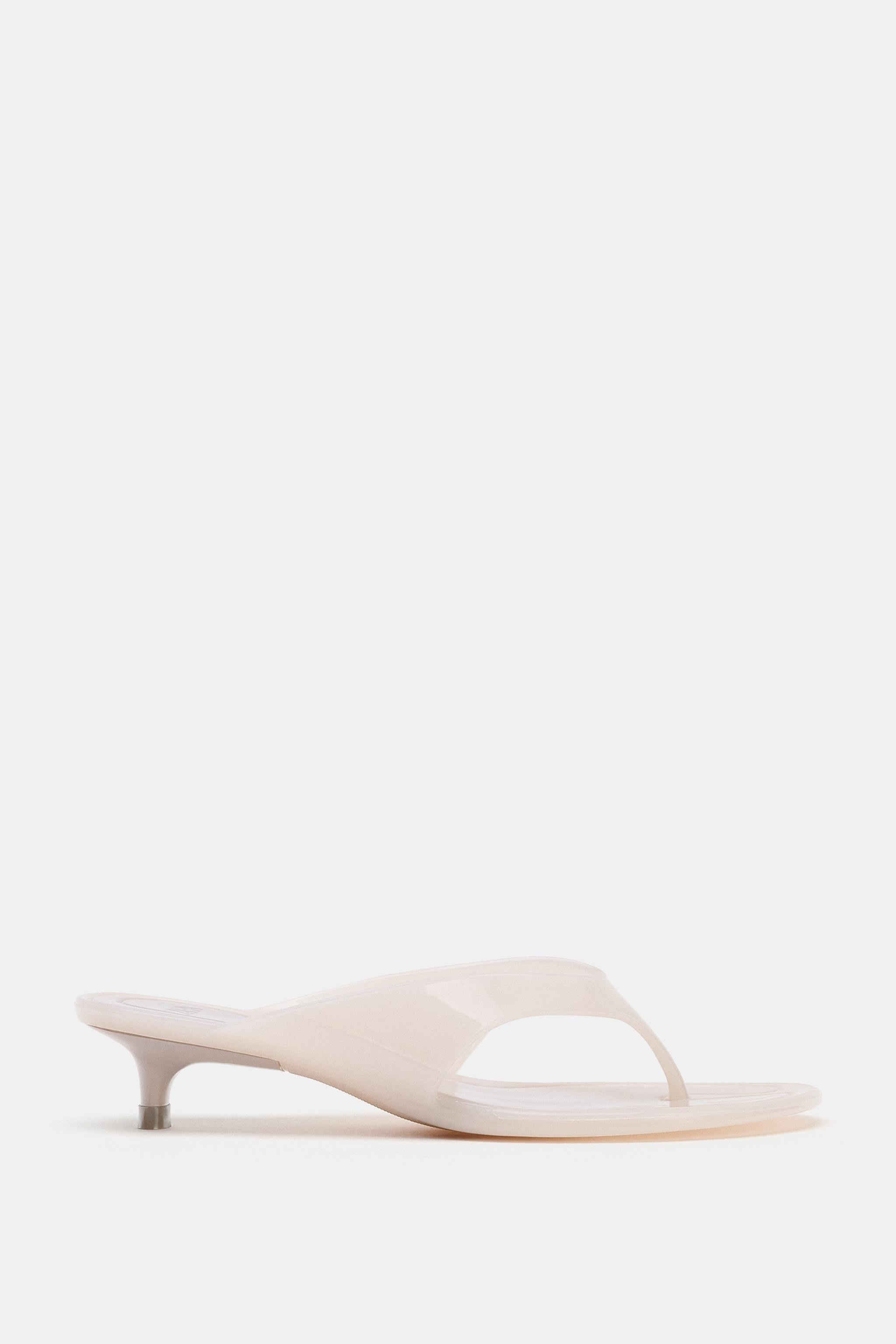 JELLY KITTEN HEEL SANDALS | Zara US