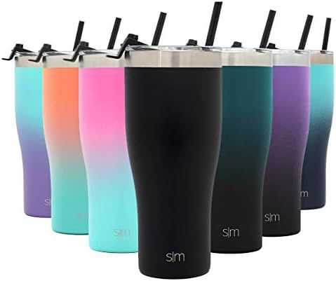 Simple Modern Slim Cruiser Tumbler with Clear Flip Lid and Straw Insulated Travel Mug Stainless S... | Amazon (US)