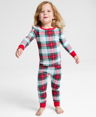 Holiday Lane Toddler 12M-4T Merry Plaid Snug-Fit Pajama Set, Macy's Exclusive - Merry Plaid | Macy's