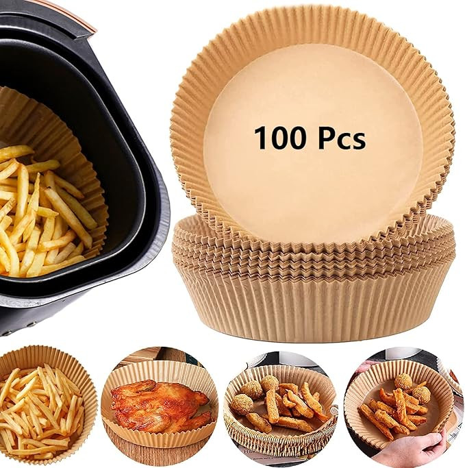 Air Fryer Disposable Paper Liner, 100PCS Non-stick Disposable Air Fryer Liners, Baking Paper for ... | Amazon (US)