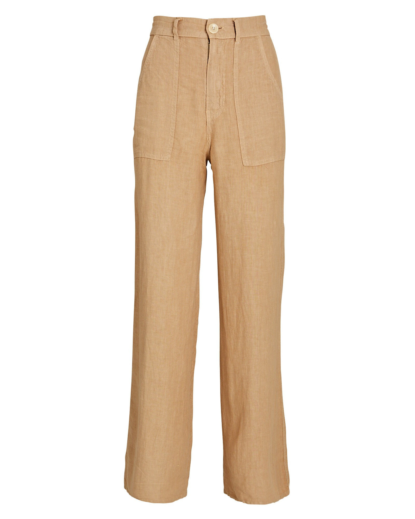 Linen High-Rise Flared Pants | INTERMIX