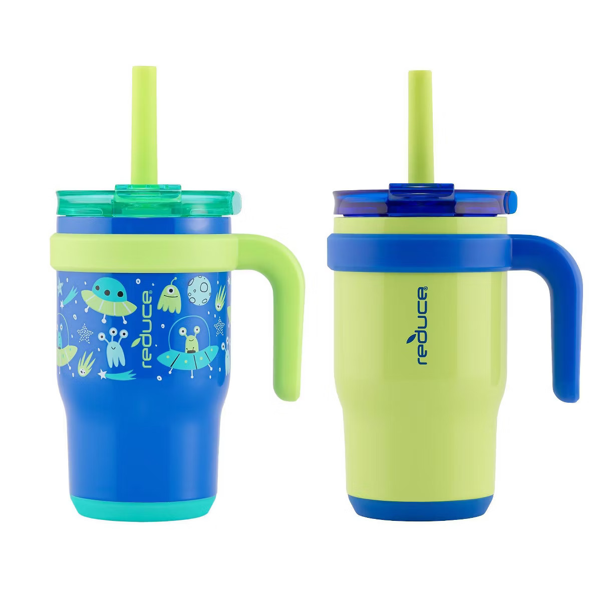 Reduce 14oz 2pk Coldee Kids Mugs with Spill-Proof Straw | Target