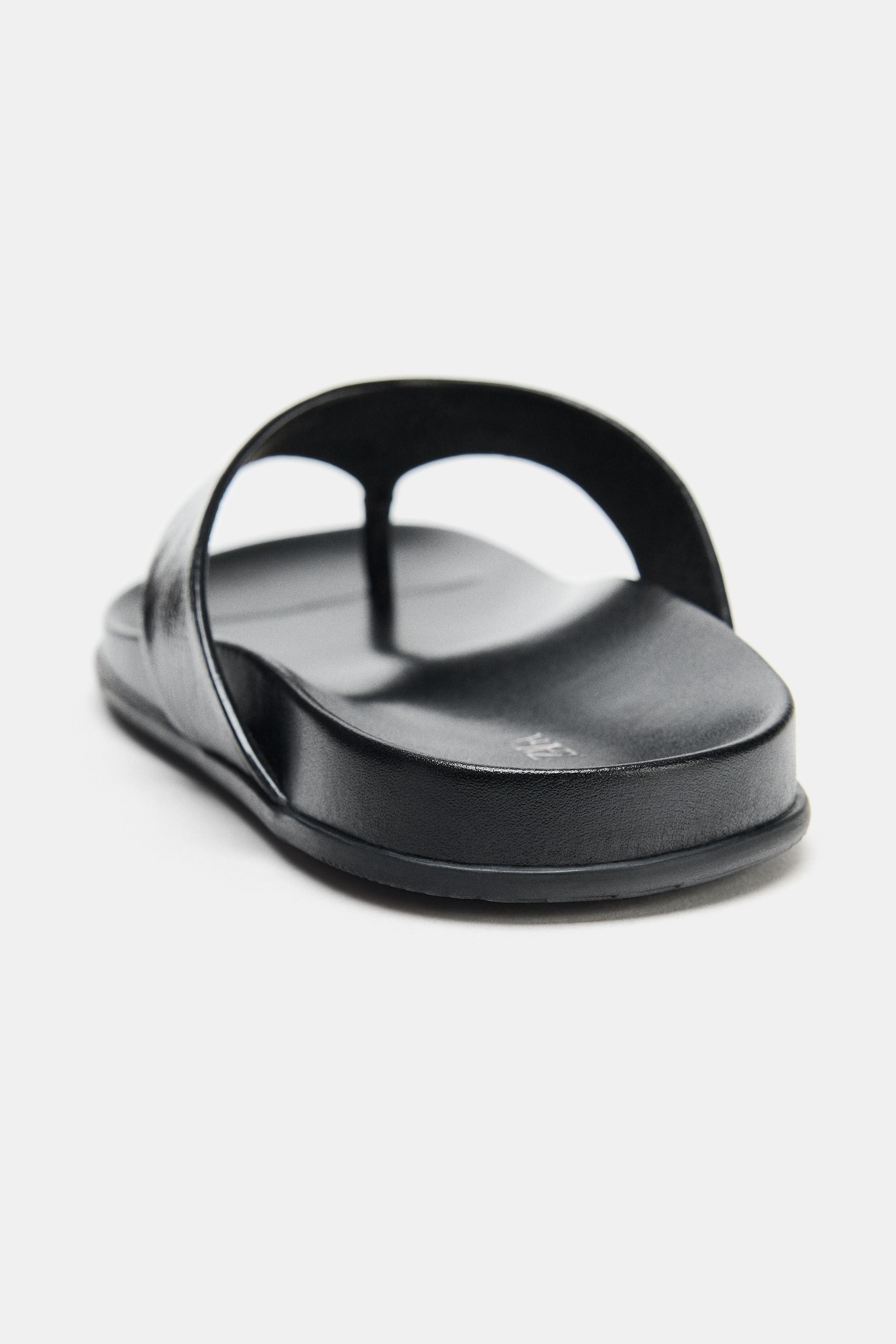 LEATHER STRAPPY SANDALS | Zara US