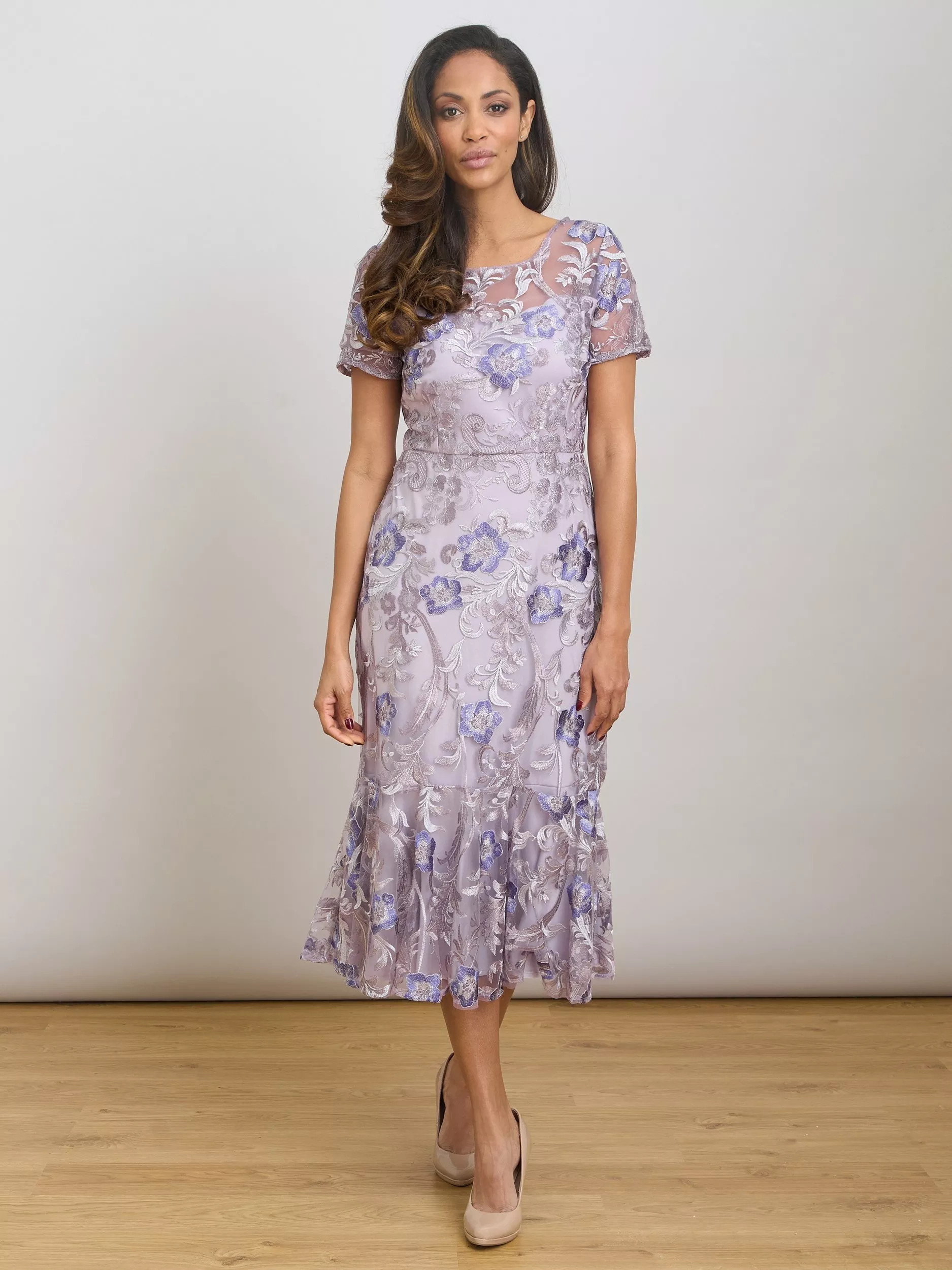 Gina BacconiMildred Lace Midi Dress, LavendarProduct review details, this product has received, o... | John Lewis (UK)