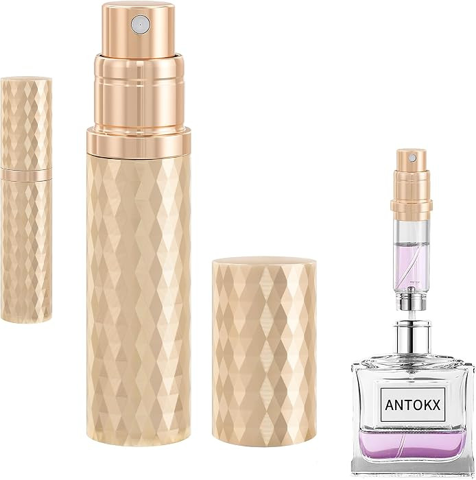 5ML Refillable Perfume Bottle Travel Atomizer, Cologne Atomizer Spray (Gold | Amazon (US)