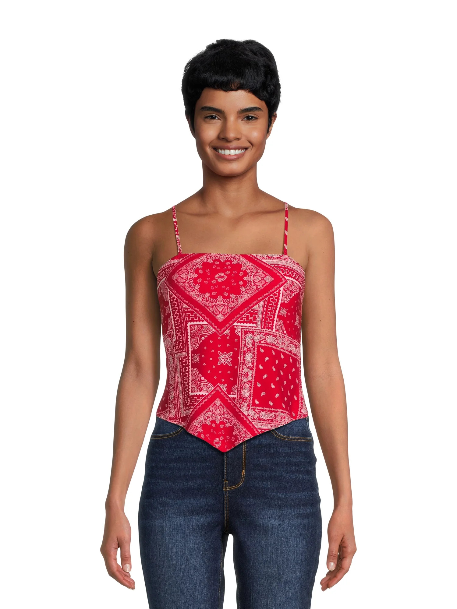 No Boundaries Juniors Bandana Tube Top, Sizes XS-XXXL | Walmart (US)