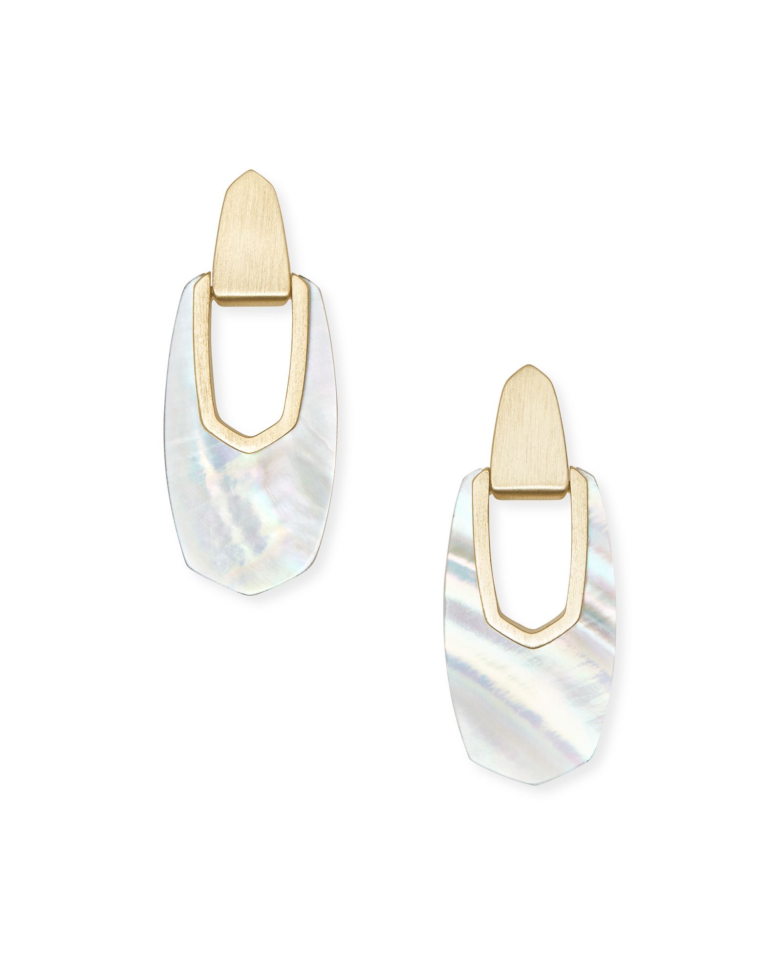 Kailyn Gold Drop Earrings in Ivory Mother-of-Pearl | Kendra Scott