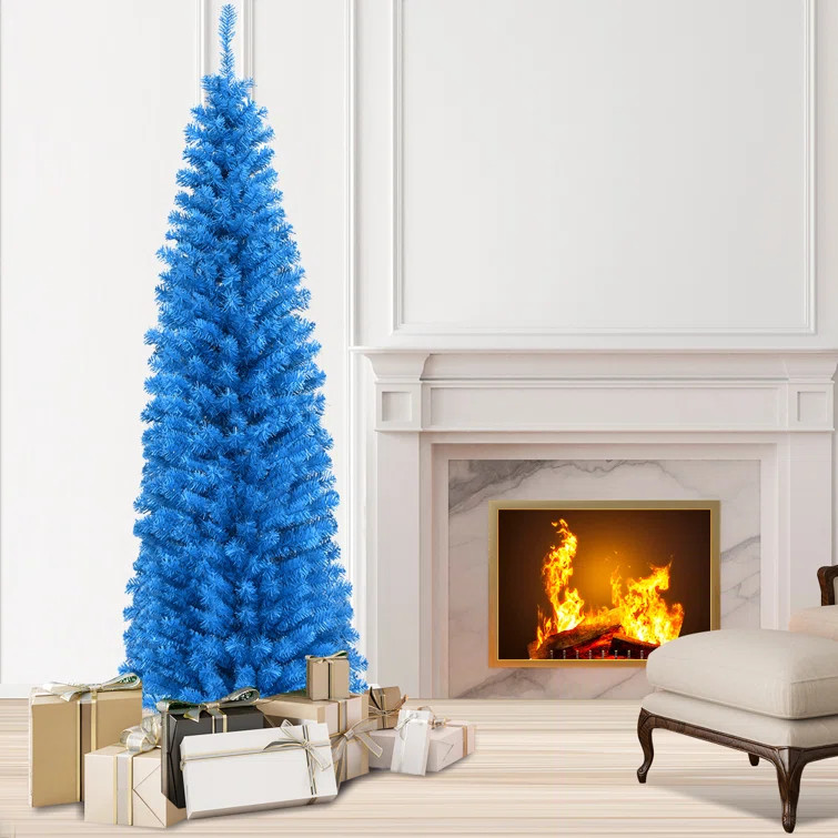 6' Blue Artificial Christmas Tree | Wayfair North America