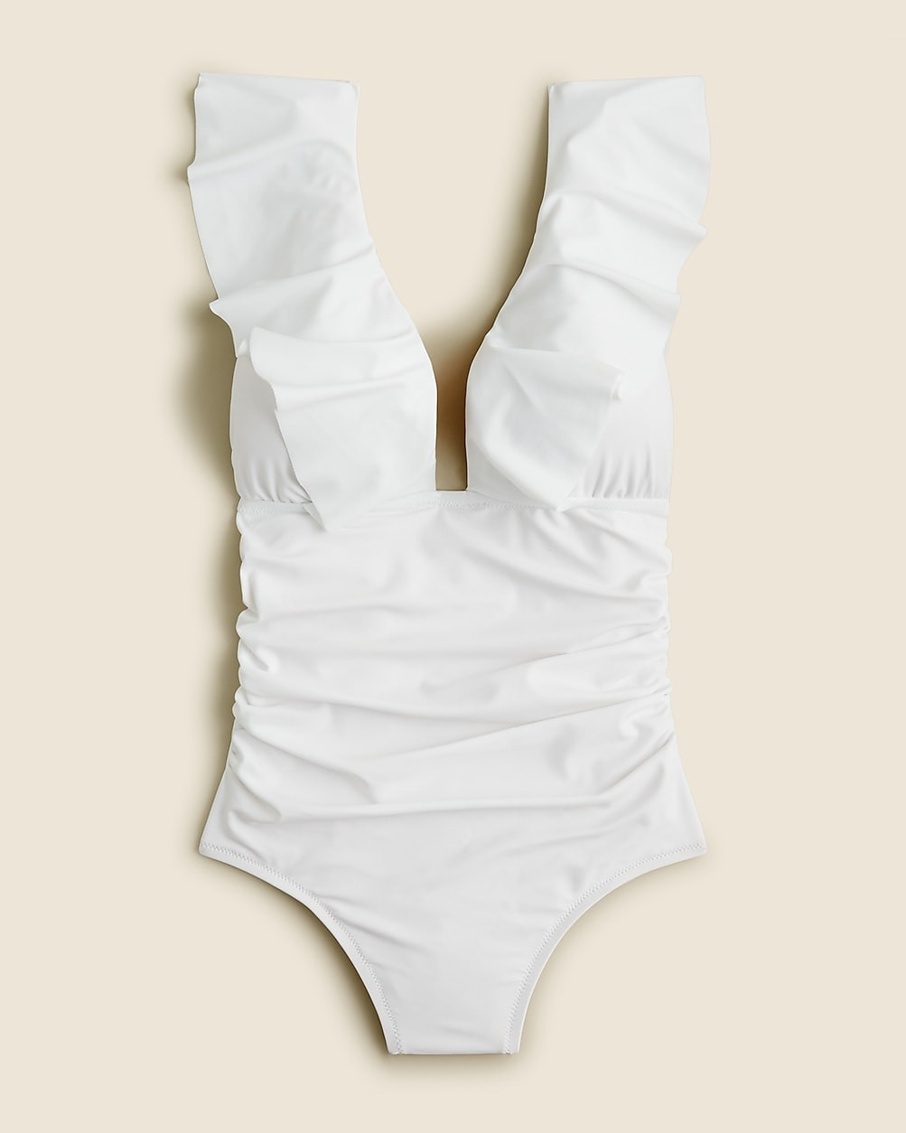 Ruched ruffle one-piece swimsuit | J. Crew US