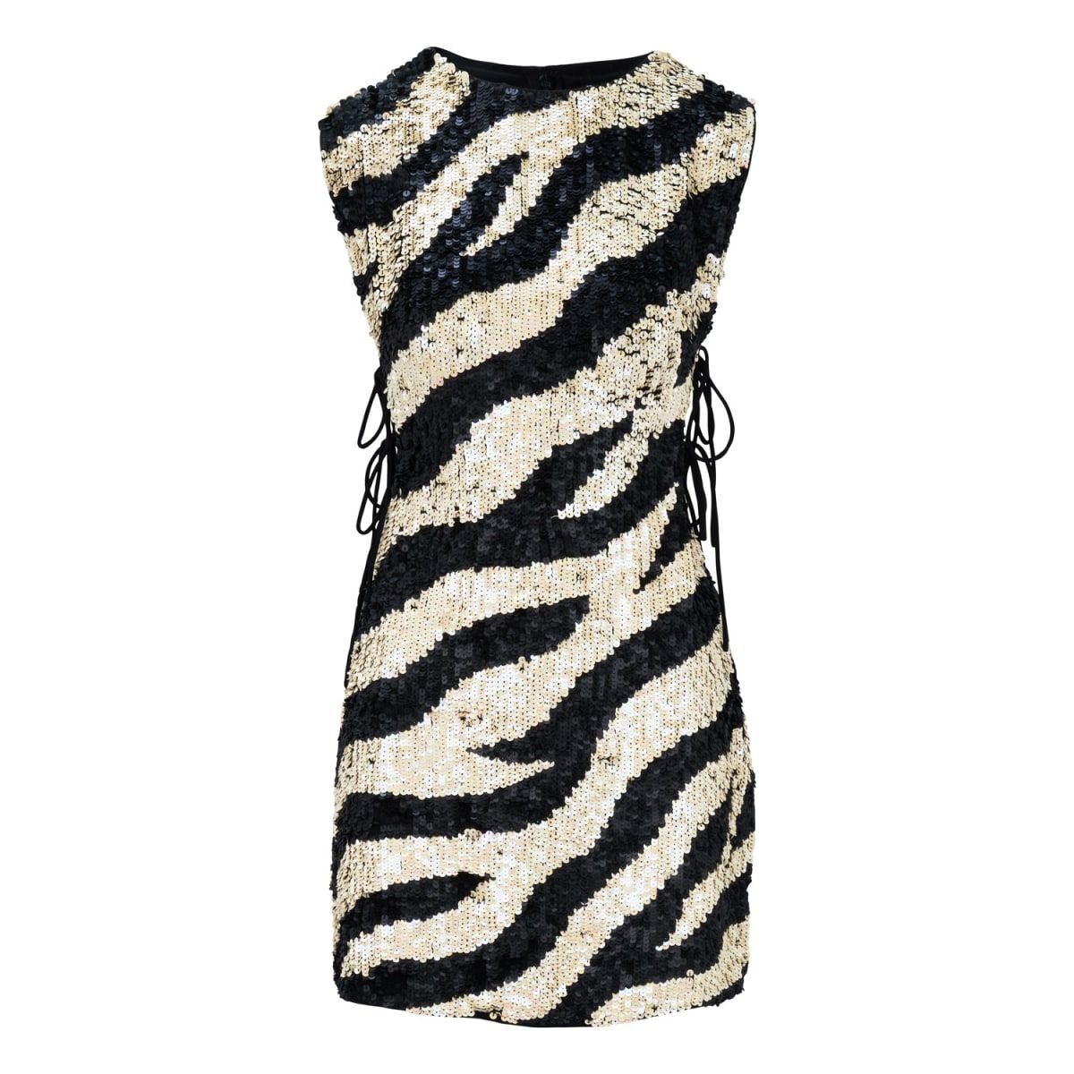 Fallon Dress In Zebra Sequin | Wolf & Badger (US)