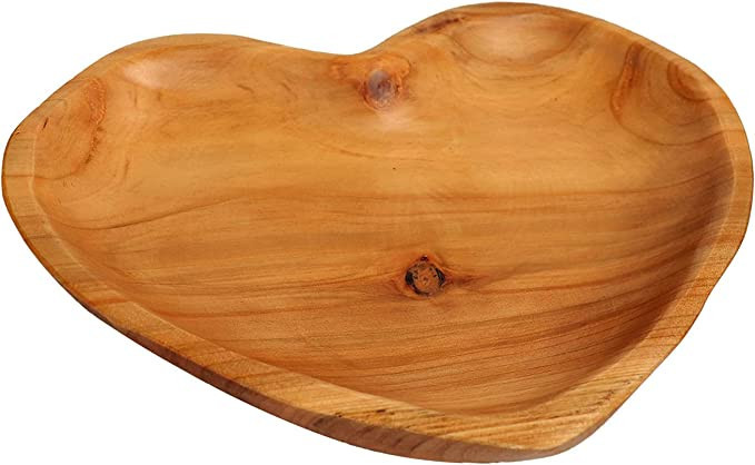DeziWood Creative Root Wood Dish, Heart Shaped Wooden Serving Tray, Natural Platter for Fruit Bre... | Amazon (US)