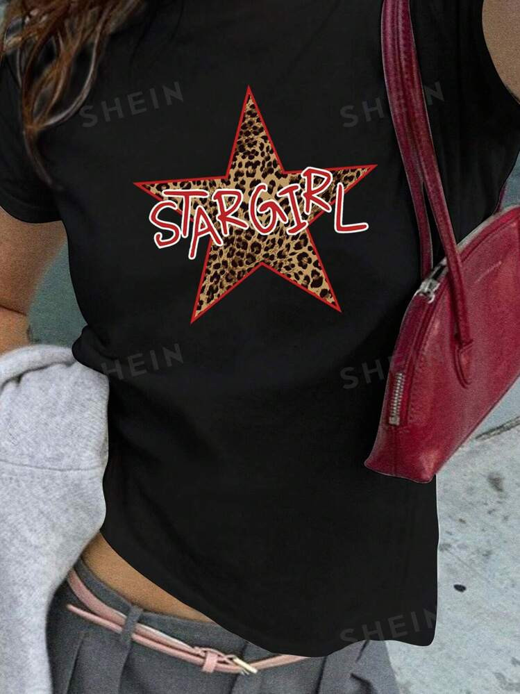 $4.88      
    $7.29
   
  -33%
       TrendsSHEIN EZwear Women's Red  Leopard Pattern Y2K T-Shi... | SHEIN