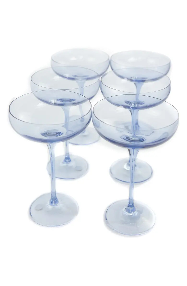 Estelle Colored Glass Set of 6 Stem Coupes | Nordstrom | Nordstrom