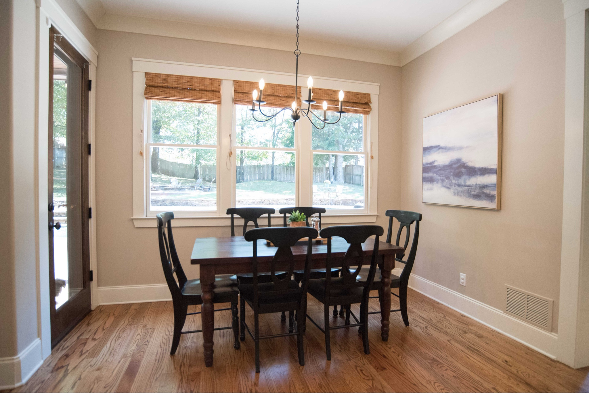 Pottery barn dupe!! The power of paint and a new kitchen chandelier! This $140 Wayfair 6 light chandelier is a fantastic dupe of the $700 pottery barn chandelier, and made a huge difference in our breakfast nook  

#LTKhome