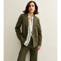 Women's Khaki Single Breasted Blazer Jacket New Look | New Look (UK)