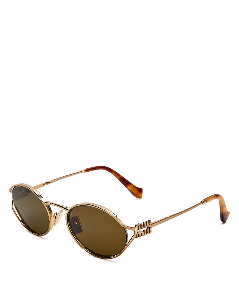 Miu Miu Metal Oval Sunglasses, 54mm | Bloomingdale's (US)