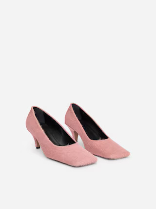 Pony-Hair Effect Leather Pumps – Pink – Women – ARKET GB | Arket UK