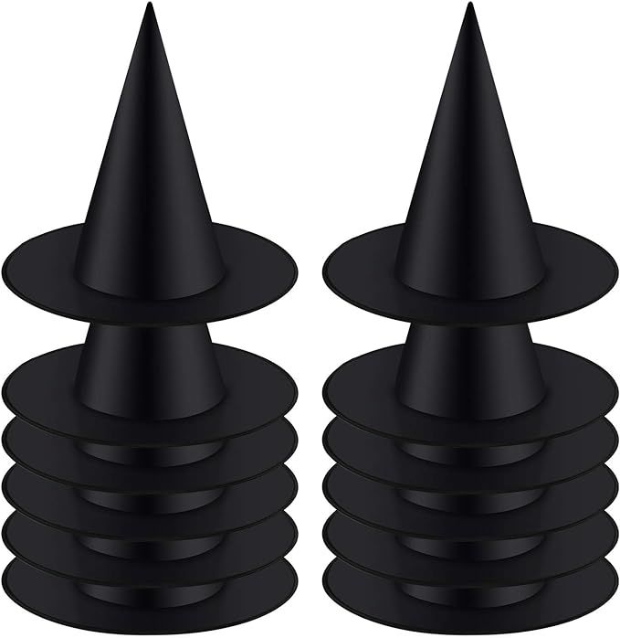 Aneco 12 Pack Halloween Witch Hat Cap Halloween Witch Costume Accessory for Halloween Party Favor... | Amazon (US)