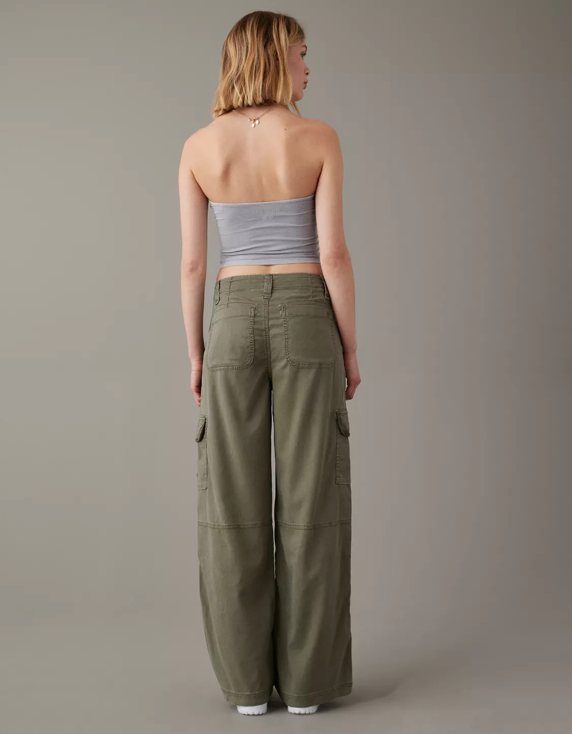 AE Dreamy Drape Stretch Super High-Waisted Cargo Baggy Wide-Leg Pant | American Eagle Outfitters (US & CA)