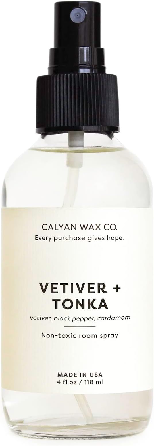 Calyan Wax Co. Vetiver & Tonka Natural Room Spray Infused with Essential Oils, Air Freshener Spra... | Amazon (US)