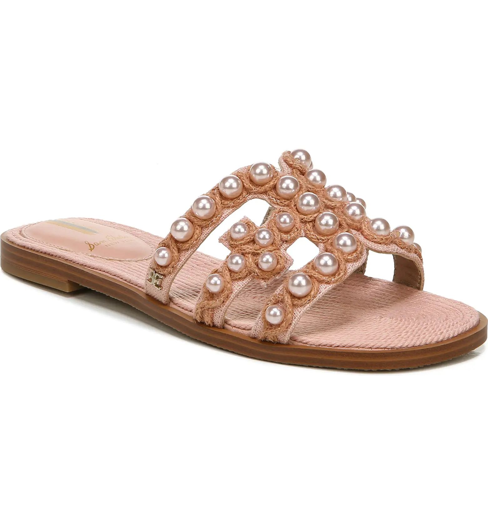 Bay Imitation Pearl Cutout Slide Sandal | Nordstrom