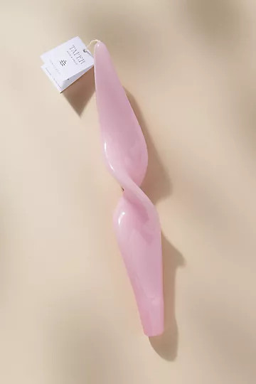 Glossy Twist Taper Candle | Anthropologie (US)