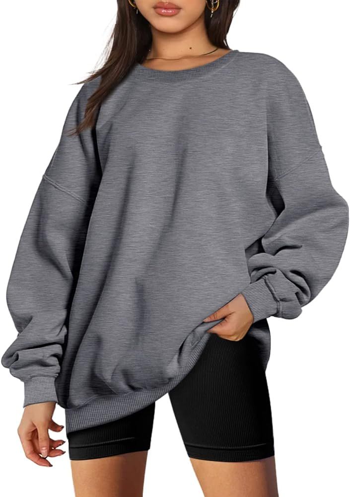 Trendy Queen Oversized Sweatshirts for Women Fleece Hoodies Crewneck Pullover Comfy Sweaters Clot... | Amazon (US)