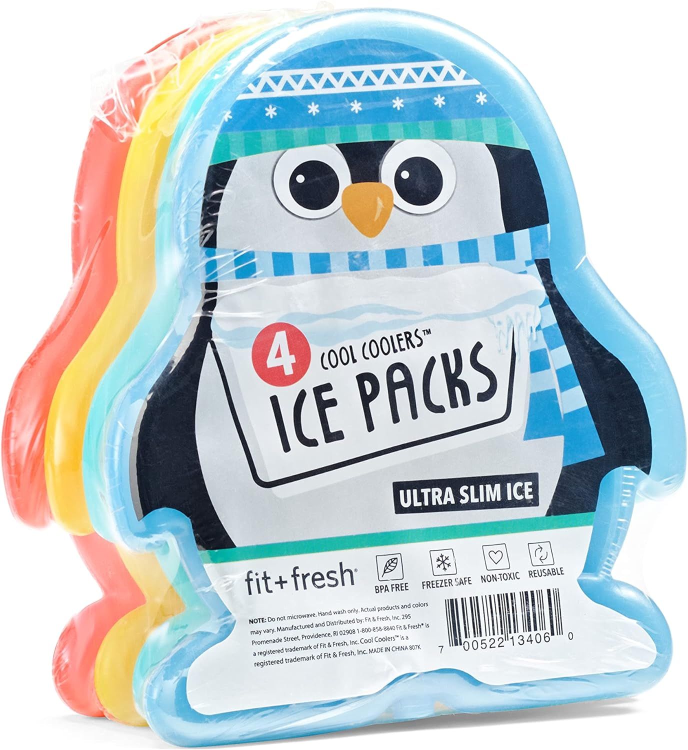 Fit & Fressh Shaped Slim Ice Packs, Colorful & Reusable, Perfect for Kids Insulated Lunch Bag, Be... | Amazon (US)