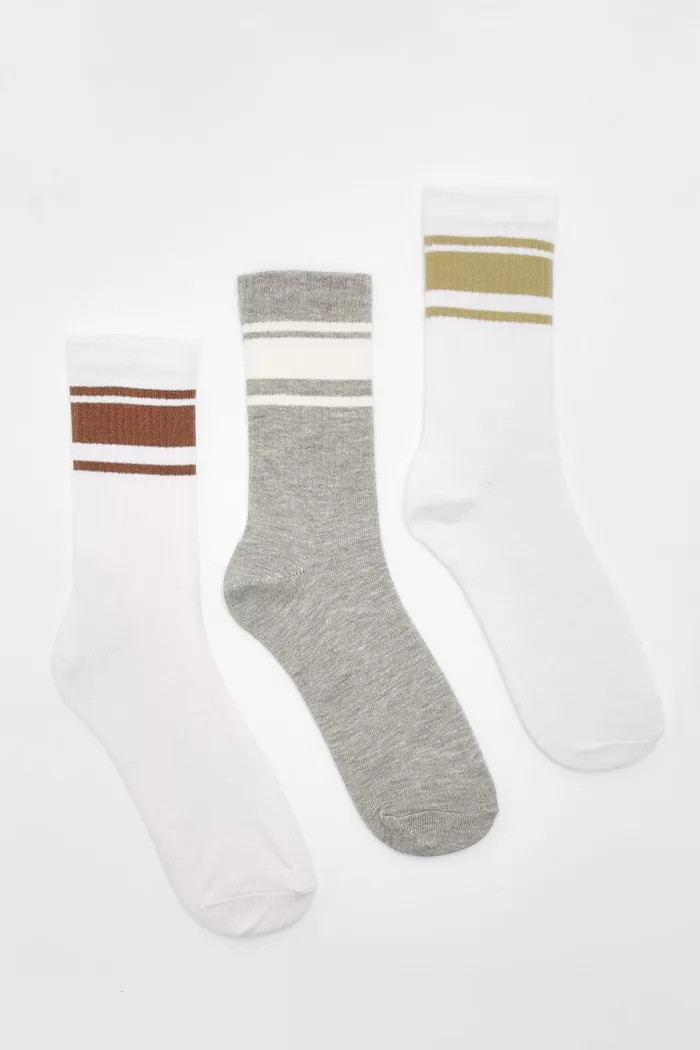 Tonal Stripe 3 Pack Sports Sock | Boohoo.com (US & CA)
