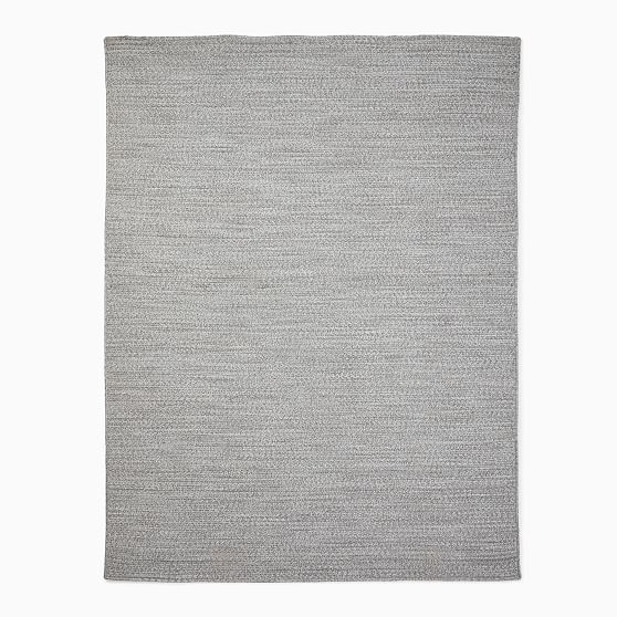 Woven Cable All Weather Rug, 9x12, Silver | West Elm (US)