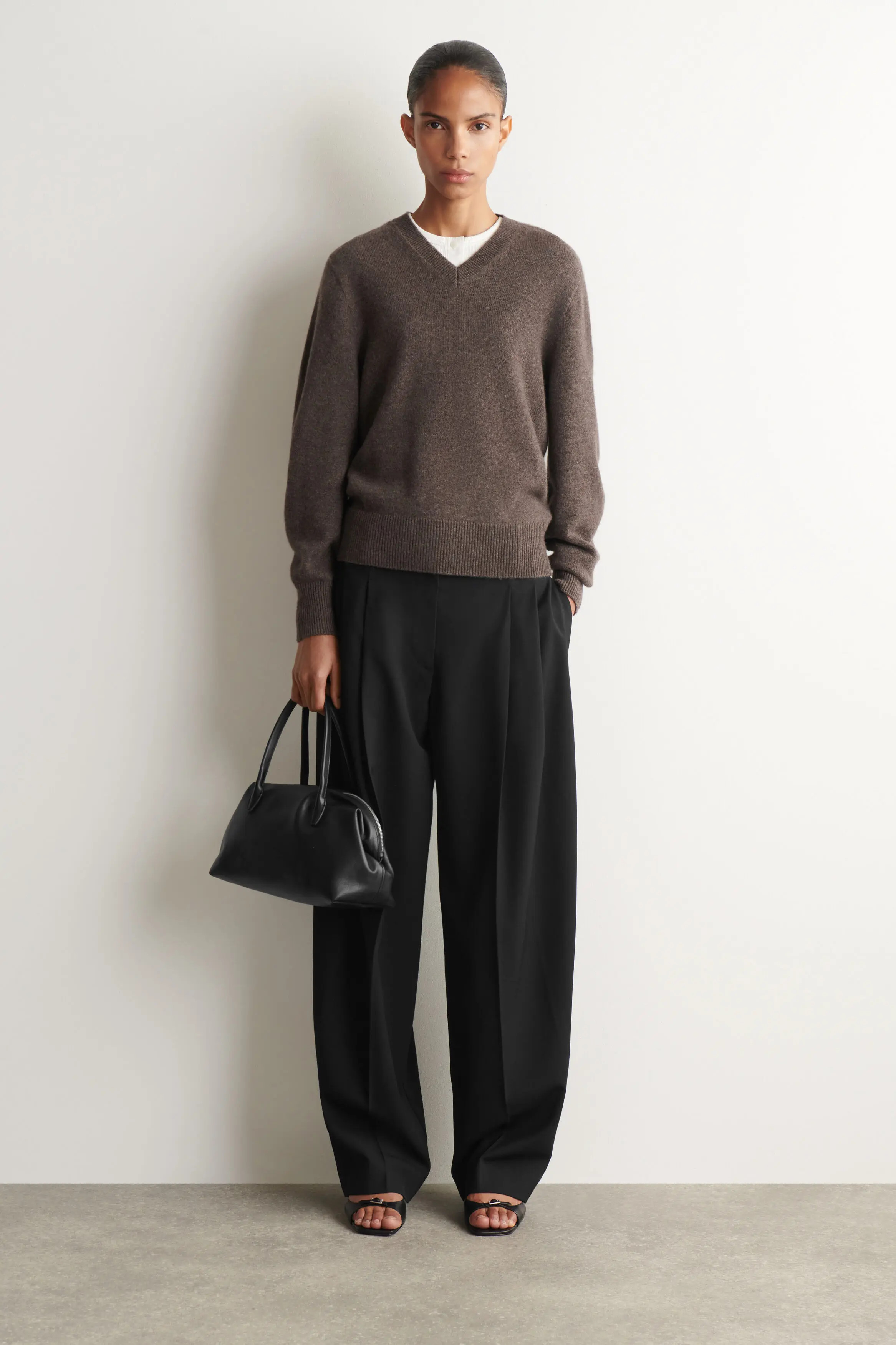 COS Pleated Wool-Blend Straight-Leg Pants (Women) | Nordstrom | Nordstrom