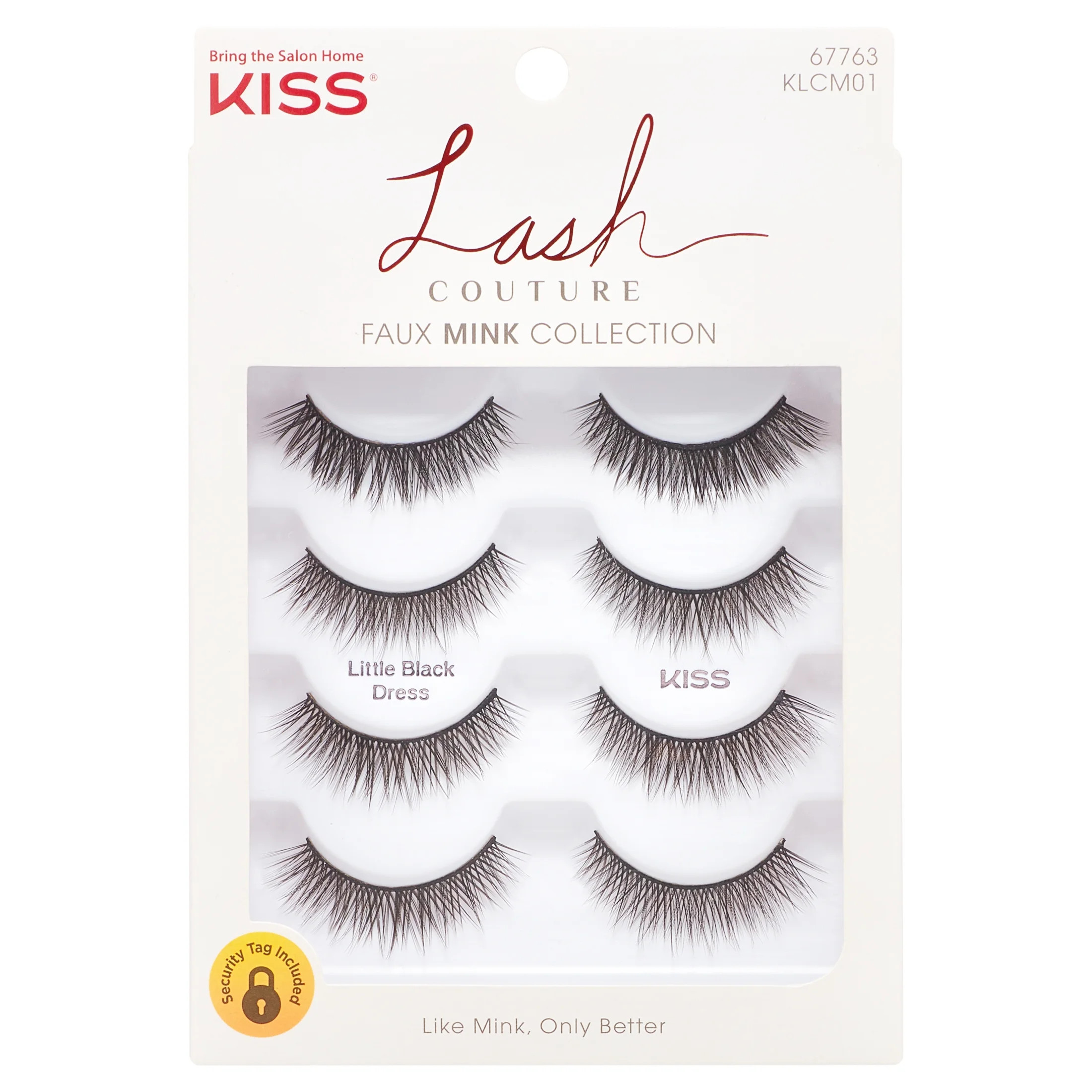 KISS Lash Couture Faux Mink False Eyelashes, Little Black Dress, 4 Pairs | Walmart (US)