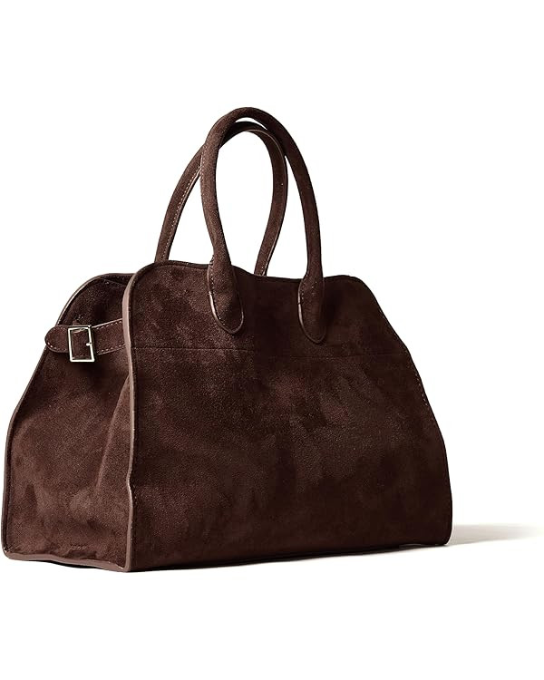 Brown Faux Suede Handbag Tote Hobo Bag for Women 2025, Women'S Top-Handle Handbags, 15” Large C... | Amazon (US)