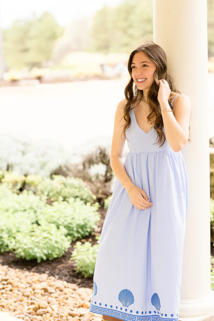 Shell Midi | Seaside Blue | The Coastal Crane