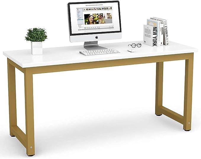 Tribesigns Computer Desk, 63 inch Large Office Desk, Study Writing Table for Home Office, Easy As... | Amazon (US)