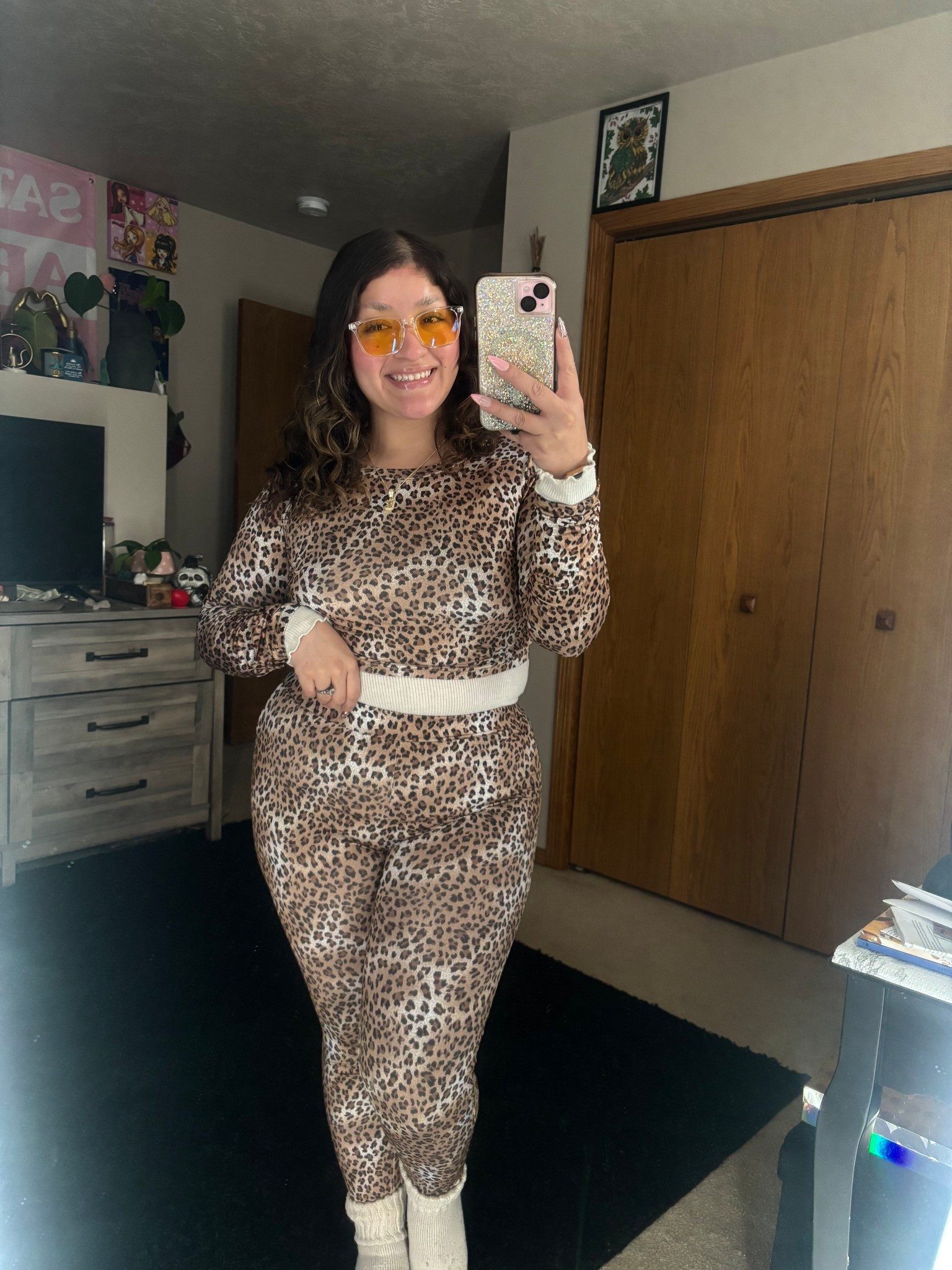 cozy style, matching set, leopard print, comfy set, midsize style 



#LTKMidsize #LTKootd