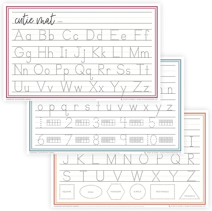 Ryan & Rose Cutie Mats Disposable Placemats For Baby, Toddlers & Kids Extra Coverage (13" X 21") ... | Amazon (US)