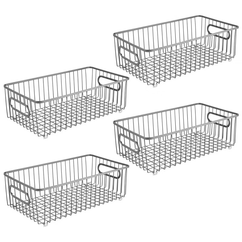 mDesign Metal Kitchen Pantry Food Storage Basket | Target