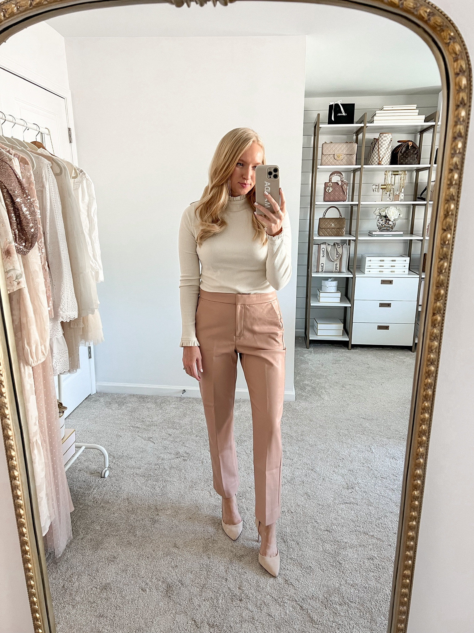 Simple and chic workwear look for the fall. This fitted top from J.Crew paired with their faux leather pants! 

#LTKunder100 #LTKworkwear #LTKstyletip