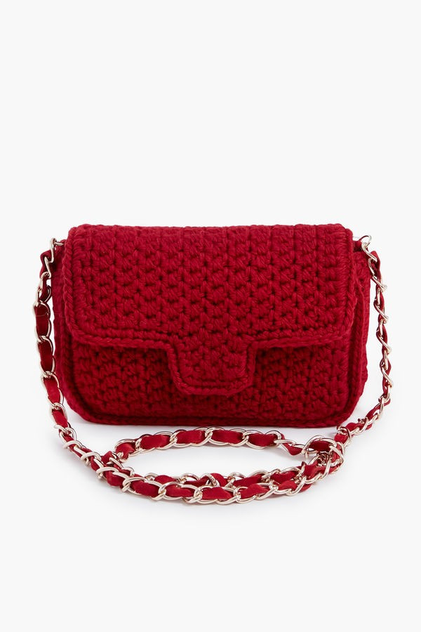 Red Woven Shoulder Bag | Tuckernuck (US)